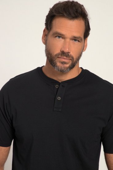 JP1880 818628 Henley-paita vatsamallilla Musta - T-paidat - Isot T-paidat 2XL – 14XL