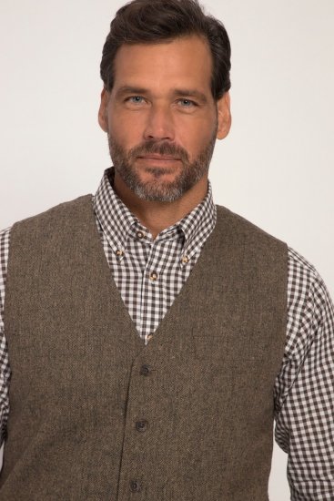 JP1880 Vest Tweed Wool Blend Traditional Light Brown - Puvut ja pikkutakit - Pukuja suurissa mitoissa