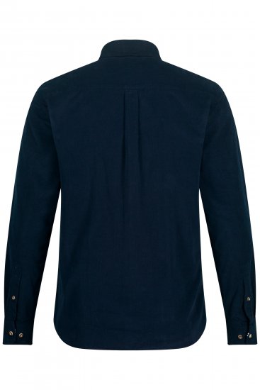 JP1880 Modern Fit Buttoned Collar Cotton Shirt Navy Blue - Kauluspaidat - Miesten isot kauluspaidat 2XL – 8XL