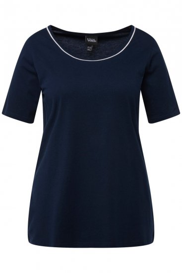 Ulla Popken 821244 Pilkullinen pyjama Tummansininen - Pyjama/Loungewear - 