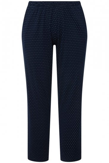 Ulla Popken 821244 Pilkullinen pyjama Tummansininen - Pyjama/Loungewear - 