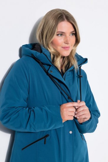 Ulla Popken 821495 Ulkoilutakki Petrooli - Pitkät takit - Naisten takit isoissa kooissa