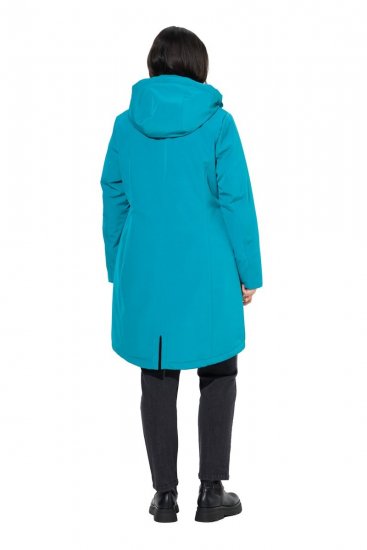 Ulla Popken 821495 Ulkoilutakki Turkoosi - Pitkät takit - Naisten takit isoissa kooissa