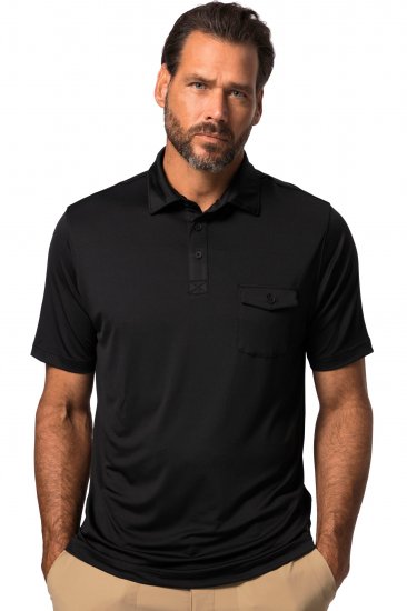 JP1880 Jay-Pi Flexnamic QuickDry Piqué Golf Polo Shirt Black - Urheiluvaatteet & ulkoilu - Miesten urheiluvaatteet isot koot