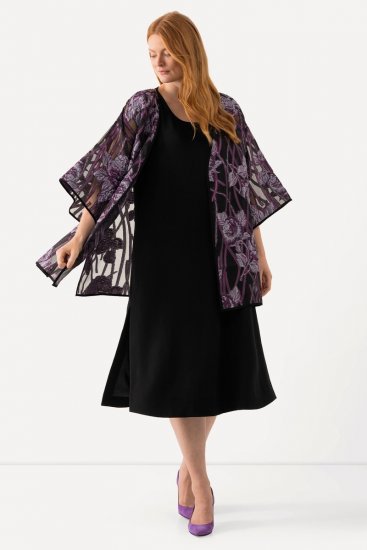 Ulla Popken 823276 Hihaton mekko Musta - Maksimekot - Isojen kokojen maksimekot