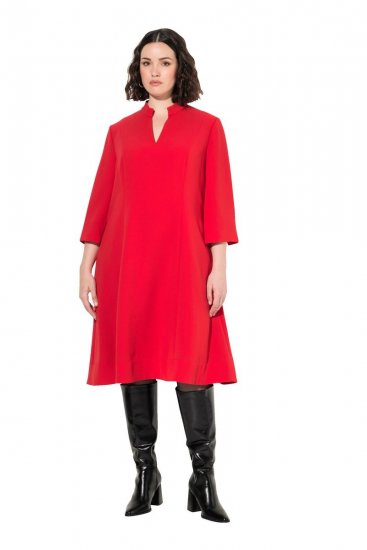 Ulla Popken 823290 A-linjainen mekko taskuilla Punainen - Midimekot - Midimekot isoissa ko'oissa