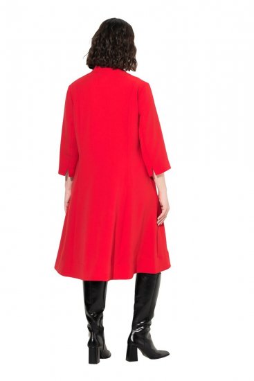 Ulla Popken 823290 A-linjainen mekko taskuilla Punainen - Midimekot - Midimekot isoissa ko'oissa