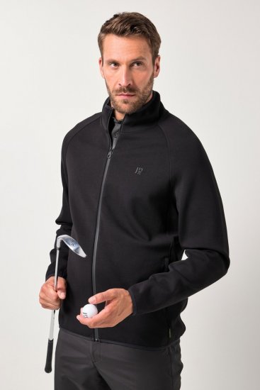 JAY-PI FLEXNAMIC® Golf Sweat Jacket with Zipper Black - Urheiluvaatteet & ulkoilu - Miesten urheiluvaatteet isot koot
