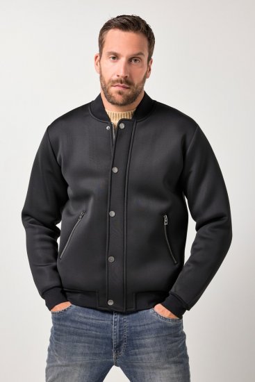 JP1880 College Jacket Scuba Fabric with Zipper Black - Takit - Miesten Takit, isot koot – 2XL – 12XL
