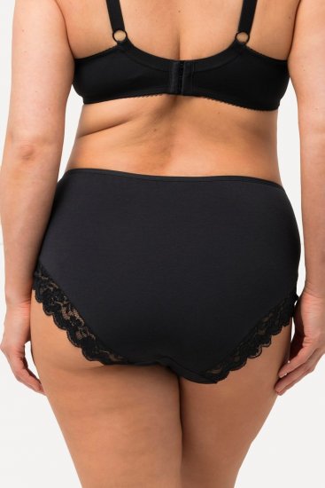 Ulla Popken 824106 Alushousut pitsillä 2 kpl Musta - Alushousut - 