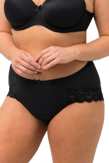 Ulla Popken 824106 Alushousut pitsillä 2 kpl Musta - Alushousut - 