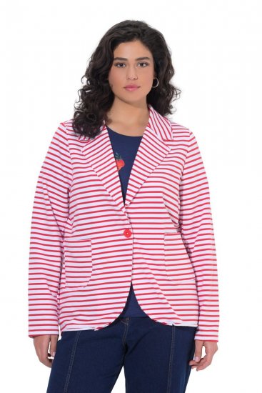 Ulla Popken 824355 Jerseybleiseri Koralli - Naisten bleiserit isot koot - Bleiserit naisille plus-koossa