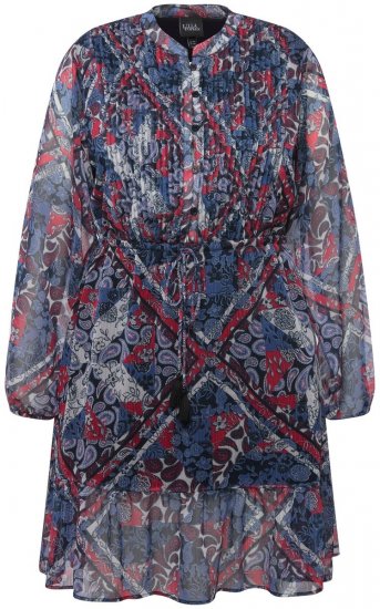 Ulla Popken 824976 Kuviollinen mekko Tummansininen - Midimekot - Midimekot isoissa ko'oissa