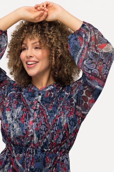 Ulla Popken 824976 Kuviollinen mekko Tummansininen - Midimekot - Midimekot isoissa ko'oissa