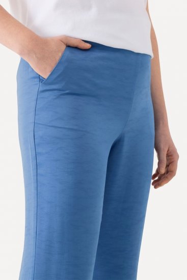 Ulla Popken 826163 Leveälahkeiset puvunhousut Denimsininen - Kangashousut - Naisten plus-size kangashousut