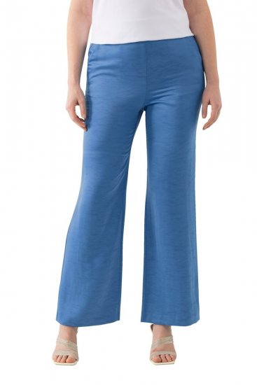 Ulla Popken 826163 Leveälahkeiset puvunhousut Denimsininen - Kangashousut - Naisten plus-size kangashousut