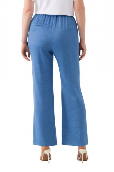 Ulla Popken 826163 Leveälahkeiset puvunhousut Denimsininen - Kangashousut - Naisten plus-size kangashousut