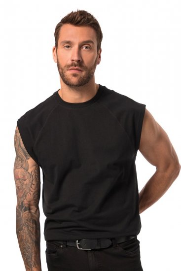 JP1880 826660 Hihaton paita laskeutuvalla olalla Musta - T-paidat - Isot T-paidat 2XL – 14XL