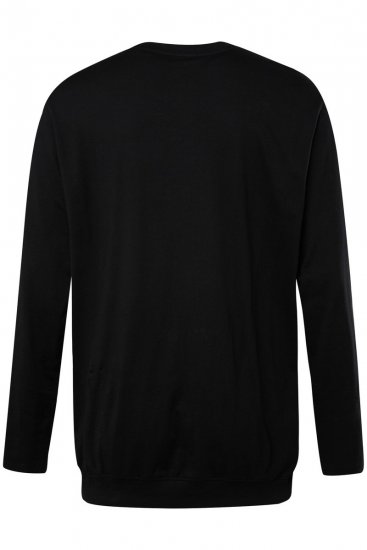 JP1880 827128 Pitkähihainen t-paita vatsamallilla Musta - T-paidat - Isot T-paidat 2XL – 14XL