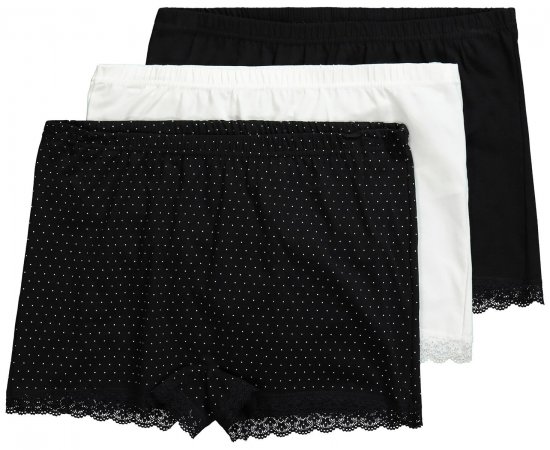 Ulla Popken 827286 Bokserialushousut 3 kpl Musta - Alushousut - 