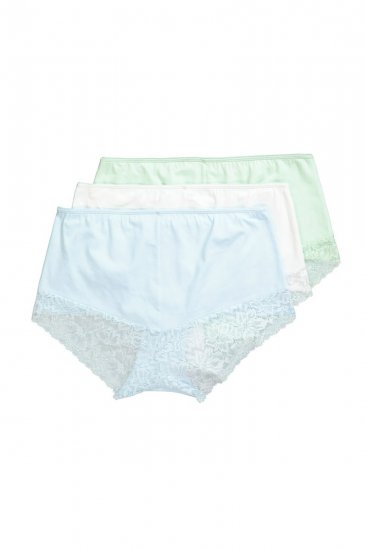 Ulla Popken 827465 Hipster-alushousut pitsillä 3 kpl Sininen - Alushousut - 
