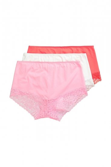 Ulla Popken 827465 Hipster-alushousut pitsillä 3 kpl Roosa - Alushousut - 