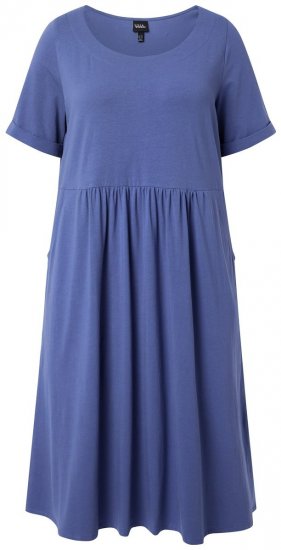 Ulla Popken 827920 Lyhythihainen jerseymekko Sininen - Trikoomekot - 