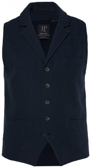 JP1880 828736 Tweed-liivi neulotulla selällä Tummansininen - Puvut ja pikkutakit - Pukuja suurissa mitoissa