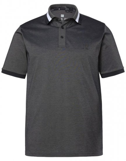 JAY-PI Quickdry Two-Tone Golf Poloshirt Black - Pikeepaidat - Miesten isot pikeepaidat