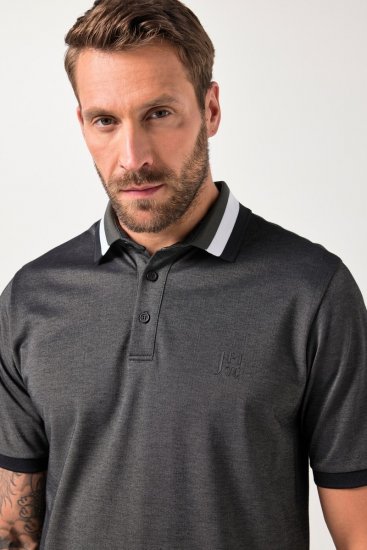 JAY-PI Quickdry Two-Tone Golf Poloshirt Black - Pikeepaidat - Miesten isot pikeepaidat