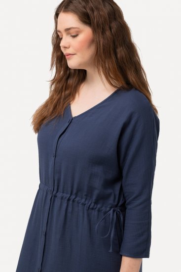 Ulla Popken 829143 Paitamekko Tummansininen - Paitamekot - 