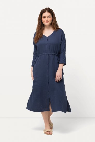 Ulla Popken 829143 Paitamekko Tummansininen - Paitamekot - 