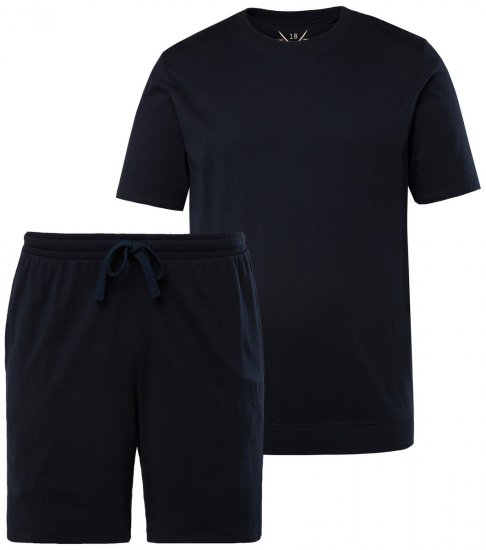 JP1880 829513 Pyjama lyhyt malli bellyfit Tummansininen - Alusvaatteet & uimavaatteet - Miesten Isot alusvaatteet 