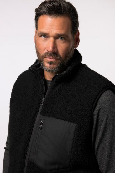 Jay-Pi 829716 Käännettävä teddyliivi Musta - Takit - Miesten Takit, isot koot – 2XL – 12XL