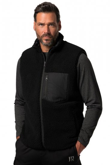 Jay-Pi 829716 Käännettävä teddyliivi Musta - Takit - Miesten Takit, isot koot – 2XL – 12XL