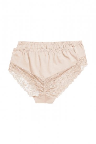 Ulla Popken 830094 Alushousut pitsillä 2 kpl Beige - Alushousut - 