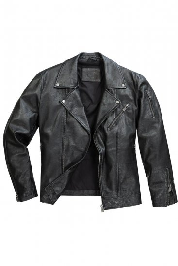 JP1880 830586 Biker-takki lampaannapasta Musta - Takit - Miesten Takit, isot koot – 2XL – 12XL