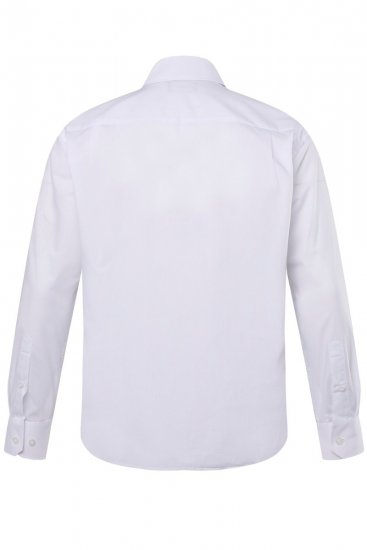 Men+ 753 Pitkähihainen Business-paita klassisella kauluksella Valkoinen - Kauluspaidat - Miesten isot kauluspaidat 2XL – 8XL