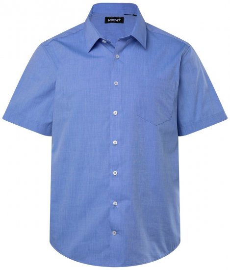 Men+ 756 Lyhythihainen Business-paita klassisella kauluksella Vaaleansininen - Kauluspaidat - Miesten isot kauluspaidat 2XL – 8XL