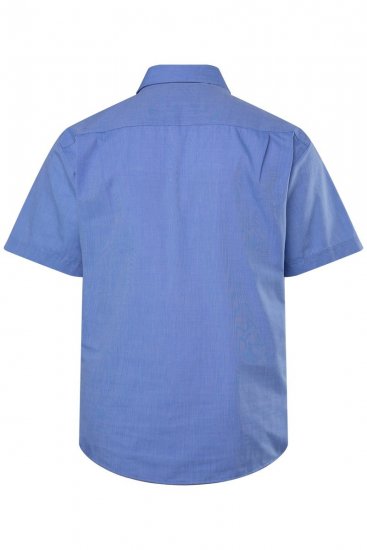 Men+ 756 Lyhythihainen Business-paita klassisella kauluksella Vaaleansininen - Kauluspaidat - Miesten isot kauluspaidat 2XL – 8XL