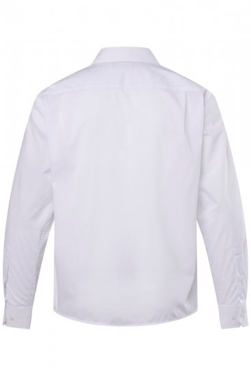 Men+ 757 Pitkähihainen Business-paita avoimella kauluksella Valkoinen - Kauluspaidat - Miesten isot kauluspaidat 2XL – 8XL