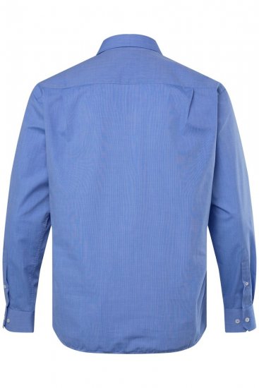 Men+ 757 Pitkähihainen Business-paita avoimella kauluksella Vaaleansininen - Kauluspaidat - Miesten isot kauluspaidat 2XL – 8XL