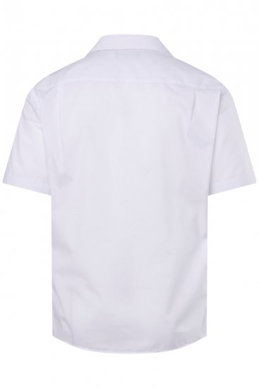 Men+ 758 Lyhythihainen Business-paita avoimella kauluksella Valkoinen - Kauluspaidat - Miesten isot kauluspaidat 2XL – 8XL