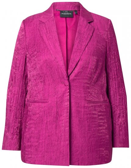 Ulla Popken 830767 Ryppyinen bleiseri Magenta - Naisten bleiserit isot koot - Bleiserit naisille plus-koossa