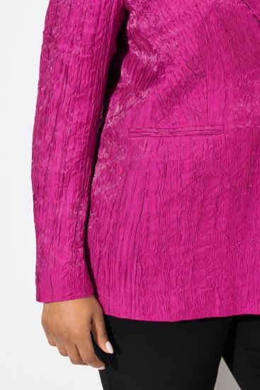 Ulla Popken 830767 Ryppyinen bleiseri Magenta - Naisten bleiserit isot koot - Bleiserit naisille plus-koossa