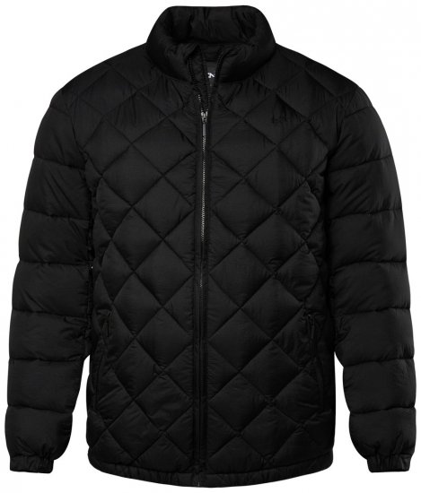 Men+ 494 Tikattu takki pystykauluksella Musta - Takit - Miesten Takit, isot koot – 2XL – 12XL