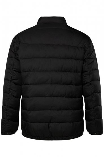 Men+ 494 Tikattu takki pystykauluksella Musta - Takit - Miesten Takit, isot koot – 2XL – 12XL