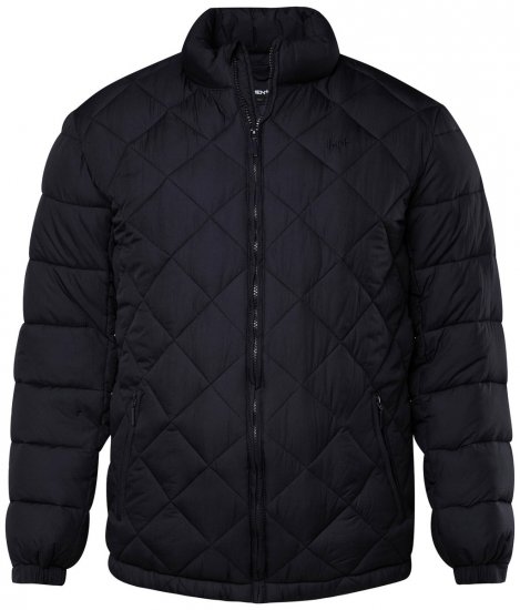 Men+ 494 Tikattu takki pystykauluksella Tummansininen - Takit - Miesten Takit, isot koot – 2XL – 12XL