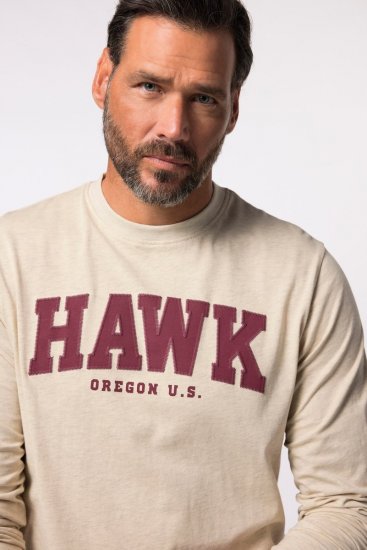 JP1880 T-Shirt Long Sleeve Hawk Off-White TALL - MIESTEN VAATTEET MT-6XLT - Pitkien miesten vaatteet