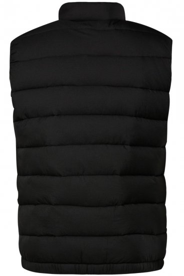Men+ 578 Tikattu liivi pystykauluksella Musta - Takit - Miesten Takit, isot koot – 2XL – 12XL